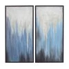 Wholesale 👏 Set of 2 Blue Polystone Contemporary Framed Wall Art, 24" x 48" by Ivory and Iris 🥰