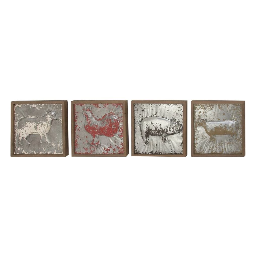 Best Sale βοΈ Set of 4 Grey Metal Farmhouse Farm Animals Wall Decor, 15" x 15" by Ivory and Iris π 2 Best Sale βοΈ Set of 4 Grey Metal Farmhouse Farm Animals Wall Decor, 15" x 15" by Ivory and Iris π - Image 2