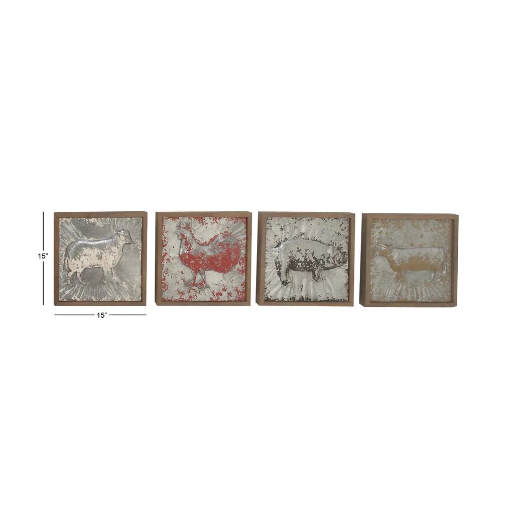 Best Sale βοΈ Set of 4 Grey Metal Farmhouse Farm Animals Wall Decor, 15" x 15" by Ivory and Iris π 7 Best Sale βοΈ Set of 4 Grey Metal Farmhouse Farm Animals Wall Decor, 15" x 15" by Ivory and Iris π - Image 7