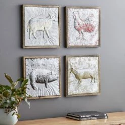 Best Sale βοΈ Set of 4 Grey Metal Farmhouse Farm Animals Wall Decor, 15" x 15" by Ivory and Iris π 16 Best Sale βοΈ Set of 4 Grey Metal Farmhouse Farm Animals Wall Decor, 15" x 15" by Ivory and Iris π -Cheap Ivory and Iris Store D506332S 8