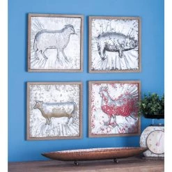 Best Sale βοΈ Set of 4 Grey Metal Farmhouse Farm Animals Wall Decor, 15" x 15" by Ivory and Iris π 17 Best Sale βοΈ Set of 4 Grey Metal Farmhouse Farm Animals Wall Decor, 15" x 15" by Ivory and Iris π -Cheap Ivory and Iris Store D506332S 9