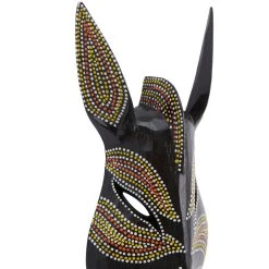 Coupon 😉 Black Albizia Bohemian Wall Decor, 6" x 6" x 3" by Ivory and Iris 🧨 -Cheap Ivory and Iris Store D506338S 4