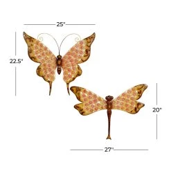 Budget 🛒 Set of 2 White Metal Farmhouse Garden Wall Decor, 25", 27" by Ivory and Iris ✔️ -Cheap Ivory and Iris Store D506342S 7