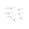 Coupon ⭐ Set of 7 Silver Aluminum Coastal Birds Wall Decor, 16" x 4" by Ivory and Iris 😉
