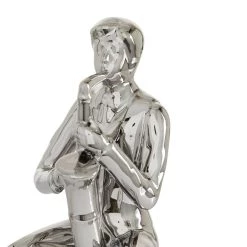 New π Set of 3 Silver Porcelain Traditional Musician Sculpture, 4" x 9.5" by Ivory and Iris π 14 New π Set of 3 Silver Porcelain Traditional Musician Sculpture, 4" x 9.5" by Ivory and Iris π -Cheap Ivory and Iris Store D506367S 6