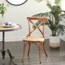 Flash Sale ✔️ Copper Iron Farmhouse Dining Chair, 35" x 20" x 20" by Ivory and Iris 🔔 -Cheap Ivory and Iris Store D506402S 8