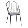 Cheap 😉 Black Fabric and Metal Dining Chair, 37" x 21" x 24" by Ivory and Iris 🌟