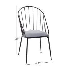 Cheap π Black Fabric and Metal Dining Chair, 37" x 21" x 24" by Ivory and Iris π 14 Cheap π Black Fabric and Metal Dining Chair, 37" x 21" x 24" by Ivory and Iris π -Cheap Ivory and Iris Store D506404S 7