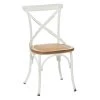 New 🎁 White Iron Farmhouse Dining Chair, 35" x 20" x 20" by Ivory and Iris ⭐