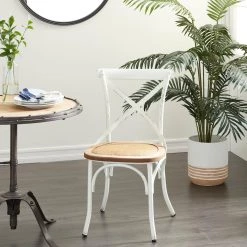 New π White Iron Farmhouse Dining Chair, 35" x 20" x 20" by Ivory and Iris β 15 New π White Iron Farmhouse Dining Chair, 35" x 20" x 20" by Ivory and Iris β -Cheap Ivory and Iris Store D506408S 8