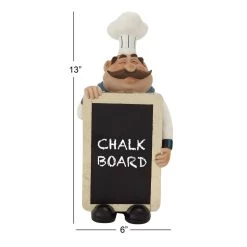 Best reviews of 💯 13" Polystone Chef with Chalkboard Sign by Ivory and Iris 🔔 -Cheap Ivory and Iris Store D506413S 12