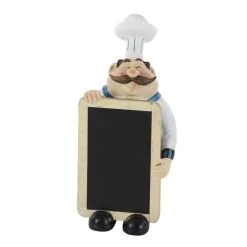 Best reviews of 💯 13" Polystone Chef with Chalkboard Sign by Ivory and Iris 🔔 -Cheap Ivory and Iris Store D506413S 5