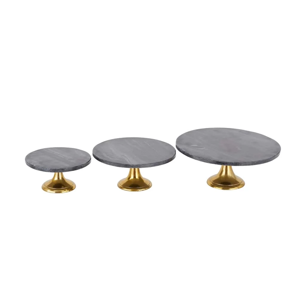 Budget βοΈ Set of 3 Black Aluminum Natural Cake Stand, 6" x 12" x 12" by Ivory and Iris 𧨠1 Budget βοΈ Set of 3 Black Aluminum Natural Cake Stand, 6" x 12" x 12" by Ivory and Iris π§¨