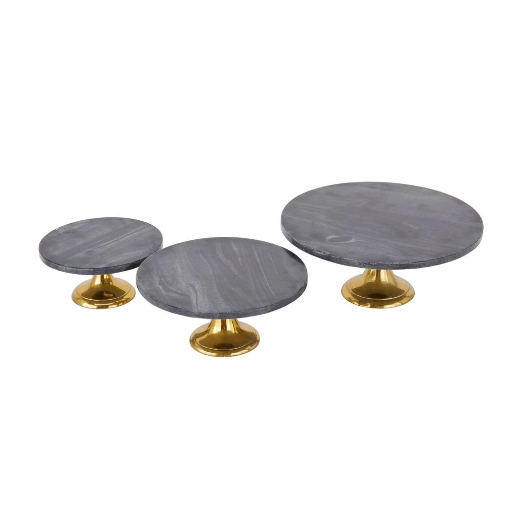 Budget βοΈ Set of 3 Black Aluminum Natural Cake Stand, 6" x 12" x 12" by Ivory and Iris 𧨠5 Budget βοΈ Set of 3 Black Aluminum Natural Cake Stand, 6" x 12" x 12" by Ivory and Iris 𧨠- Image 5