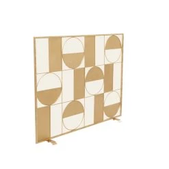 Coupon 🌟 Gold Metal Contemporary Fireplace Screen, 32" x 40" x 6" by Ivory and Iris 😀 -Cheap Ivory and Iris Store D506506S 3