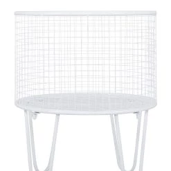 Best reviews of 😀 White Iron French Country Storage Cart, 24" x 18" x 18" by Ivory and Iris 👏 -Cheap Ivory and Iris Store D506532S 4