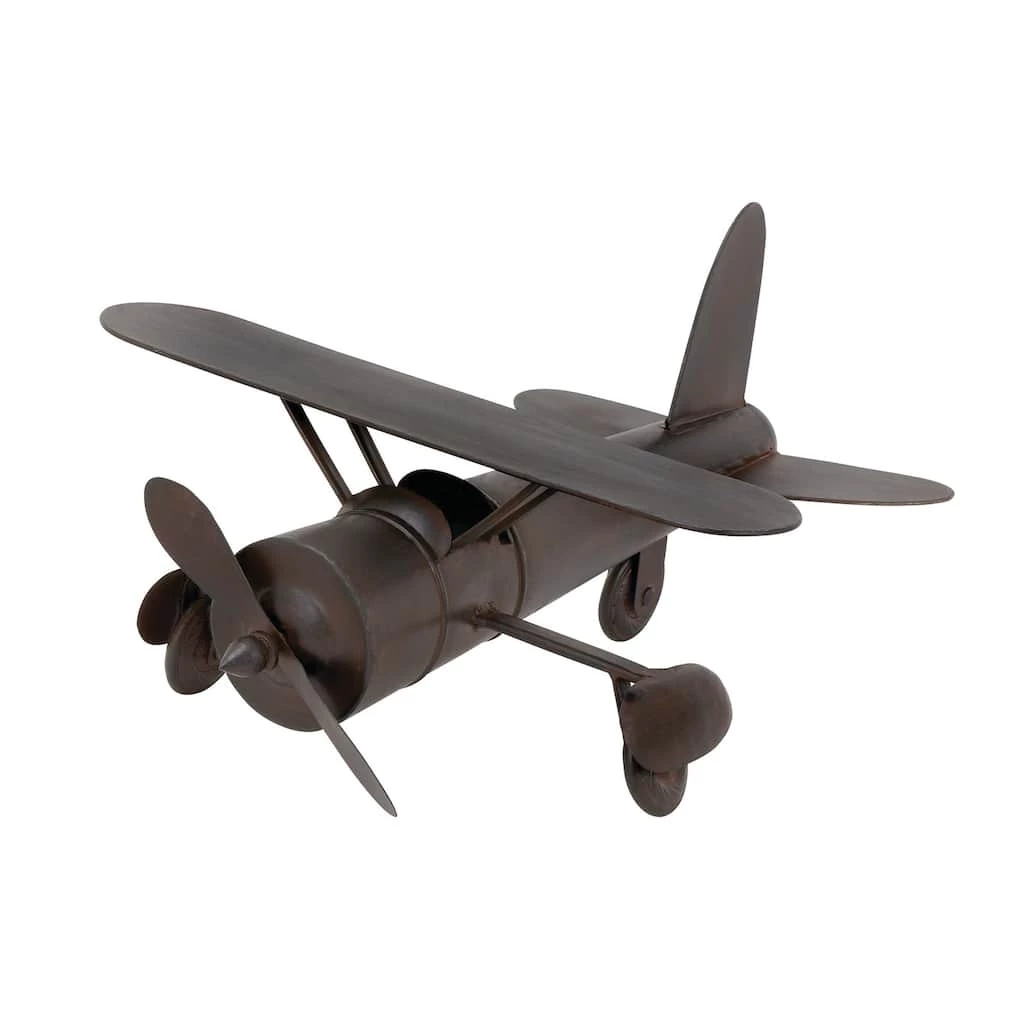 Best deal π Brown Metal Vintage Sculpture, Airplane 9" x 18" x 15" by Ivory and Iris π 1 Best deal π Brown Metal Vintage Sculpture, Airplane 9" x 18" x 15" by Ivory and Iris π