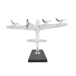 Best Sale 🥰 Silver Aluminum Sculpture, Airplane 11" x 12" x 16" by Ivory and Iris ✔️ -Cheap Ivory and Iris Store D506557S 4