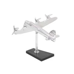 Best Sale 🥰 Silver Aluminum Sculpture, Airplane 11" x 12" x 16" by Ivory and Iris ✔️ -Cheap Ivory and Iris Store D506557S 5