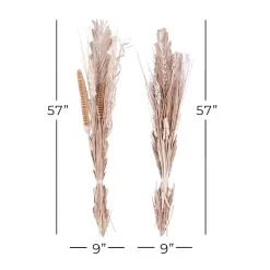 Deals ✨ Set of 2" Light Brown Wood Natural Foliage, 9" x 57" by Ivory and Iris 👏 -Cheap Ivory and Iris Store D506585S 7