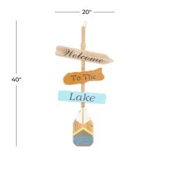 Discount 🔔 Multi Colored Coastal Wood Wall Decor, 40" x 20" by Ivory and Iris 🌟 -Cheap Ivory and Iris Store D507747S 8