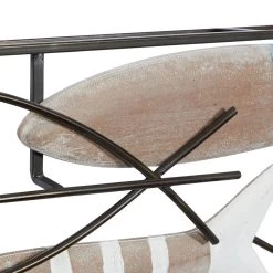 Flash Sale ❤️ Black Metal Coastal Wall Decor 21" x 39" x 2" by Ivory and Iris 🎉 -Cheap Ivory and Iris Store D507756S 3