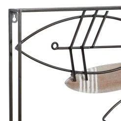 Flash Sale ❤️ Black Metal Coastal Wall Decor 21" x 39" x 2" by Ivory and Iris 🎉 -Cheap Ivory and Iris Store D507756S 5