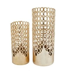 Cheapest ⌛ Set of 2 Gold Aluminum Contemporary Vase, 32" x 12" x 12" by Ivory and Iris ⌛ -Cheap Ivory and Iris Store D507797S 5