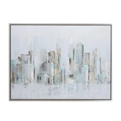 Budget 👏 Gray Polystone Contemporary Framed Wall Art, 36" x 48" x 2" by Ivory and Iris 🌟
