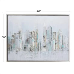 Budget 👏 Gray Polystone Contemporary Framed Wall Art, 36" x 48" x 2" by Ivory and Iris 🌟 -Cheap Ivory and Iris Store D507831S 6