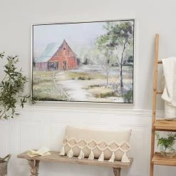 Coupon ✨ Green Polystone Modern Farmhouse Framed Wall Art, 36" x 47" x 2" by Ivory and Iris 🌟 -Cheap Ivory and Iris Store D507832S 7