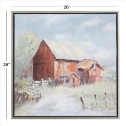 Wholesale 👍 Multi Polystone Modern Farmhouse Framed Wall Art, 28" x 28" by Ivory and Iris 🥰 -Cheap Ivory and Iris Store D507836S 6