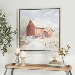 Wholesale 👍 Multi Polystone Modern Farmhouse Framed Wall Art, 28" x 28" by Ivory and Iris 🥰 -Cheap Ivory and Iris Store D507836S 7