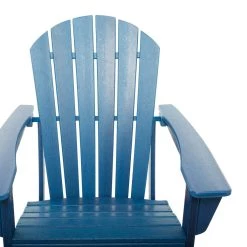 Flash Sale ✔️ Blue Polyethylene Traditional Outdoor Adirondack Chair, 38" x 31" x 32" by Ivory and Iris ⭐ -Cheap Ivory and Iris Store D507843S 3