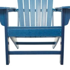 Flash Sale ✔️ Blue Polyethylene Traditional Outdoor Adirondack Chair, 38" x 31" x 32" by Ivory and Iris ⭐ -Cheap Ivory and Iris Store D507843S 4