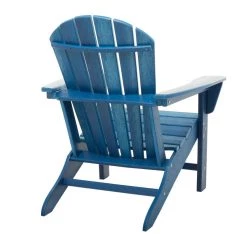 Flash Sale ✔️ Blue Polyethylene Traditional Outdoor Adirondack Chair, 38" x 31" x 32" by Ivory and Iris ⭐ -Cheap Ivory and Iris Store D507843S 5