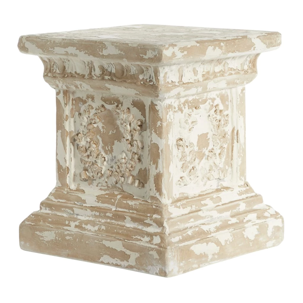 Discount π Beige Vintage Resin Accent Table, 17" x 16" by Ivory and Iris π― 1 Discount π Beige Vintage Resin Accent Table, 17" x 16" by Ivory and Iris π―