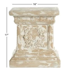 Discount π Beige Vintage Resin Accent Table, 17" x 16" by Ivory and Iris π― 9 Discount π Beige Vintage Resin Accent Table, 17" x 16" by Ivory and Iris π― -Cheap Ivory and Iris Store D507976S 4