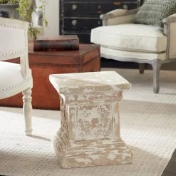 Discount π Beige Vintage Resin Accent Table, 17" x 16" by Ivory and Iris π― 11 Discount π Beige Vintage Resin Accent Table, 17" x 16" by Ivory and Iris π― -Cheap Ivory and Iris Store D507976S 6