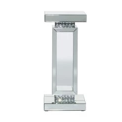 Budget ✨ Silver MDF Wood Glam Pedestal Table, 12" x 12" x 28" by Ivory and Iris ⭐ 13 Budget ✨ Silver MDF Wood Glam Pedestal Table, 12" x 12" x 28" by Ivory and Iris ⭐ -Cheap Ivory and Iris Store D507978S 6