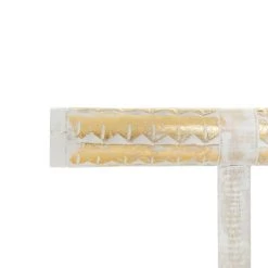 Top 10 ⭐ Natural Themed Gold and White Wood Jewelry Stand, 10" x 12" x 7" by Ivory and Iris 🎁 -Cheap Ivory and Iris Store D508109S 5