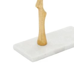 New 🔔 Gold Marble and Aluminum Modern Jewelry Stand, 13" x 9" x 3" by Ivory and Iris ✨ -Cheap Ivory and Iris Store D508110S 6