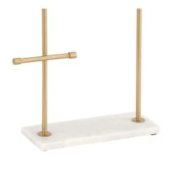 Best deal ❤️ Gold Marble Modern Jewelry Stand, 13" x 12" x 4" by Ivory and Iris 😉 -Cheap Ivory and Iris Store D508112S 5