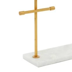 Best deal ❤️ Gold Marble Modern Jewelry Stand, 13" x 12" x 4" by Ivory and Iris 😉 -Cheap Ivory and Iris Store D508112S 7