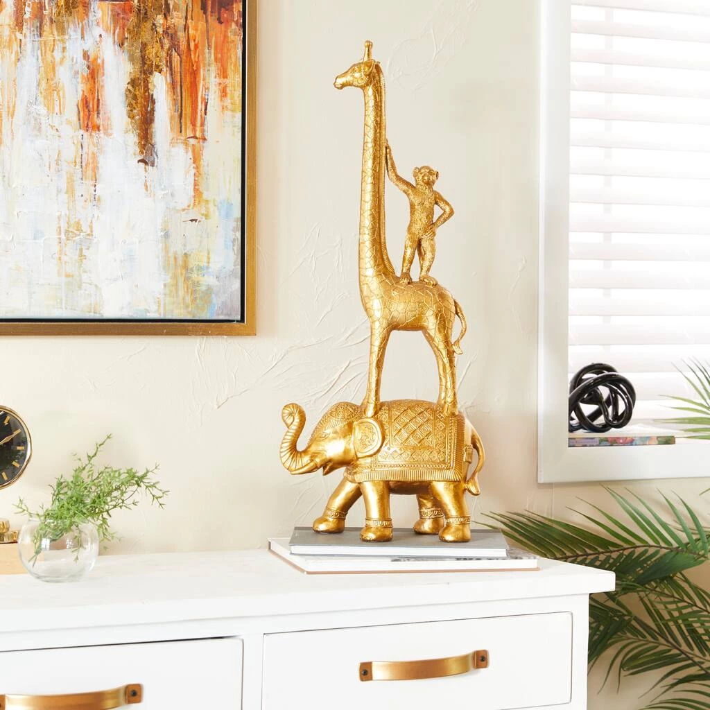 Best Sale π€© Gold Polystone Glam Sculpture, 25" x 7" x 10" by Ivory and Iris π 8 Best Sale π€© Gold Polystone Glam Sculpture, 25" x 7" x 10" by Ivory and Iris π - Image 8