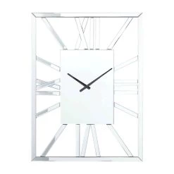 Budget 🥰 Silver MDF Glam Wall Clock, 32" x 2" x 24" by Ivory and Iris ❤️