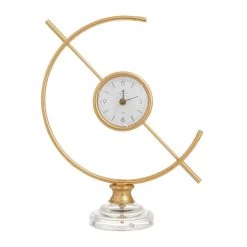 Best Pirce 🤩 Gold Iron Modern Clock, 16" x 13" x 5" by Ivory and Iris 💯