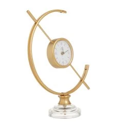 Best Pirce 🤩 Gold Iron Modern Clock, 16" x 13" x 5" by Ivory and Iris 💯 -Cheap Ivory and Iris Store D508193S 3