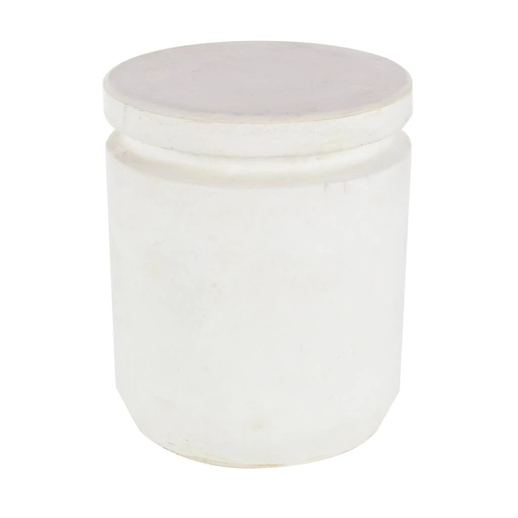 Outlet π₯ White Fiber Clay Industrial Outdoor Stool, 17" x 15" x 15" by Ivory and Iris 𧨠1 Outlet π₯ White Fiber Clay Industrial Outdoor Stool, 17" x 15" x 15" by Ivory and Iris π§¨