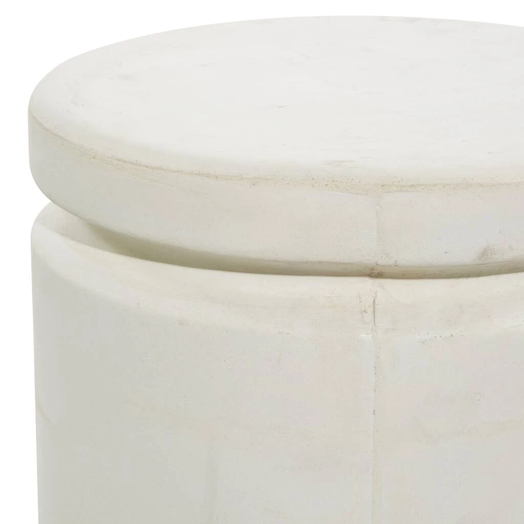 Outlet π₯ White Fiber Clay Industrial Outdoor Stool, 17" x 15" x 15" by Ivory and Iris 𧨠3 Outlet π₯ White Fiber Clay Industrial Outdoor Stool, 17" x 15" x 15" by Ivory and Iris 𧨠- Image 3